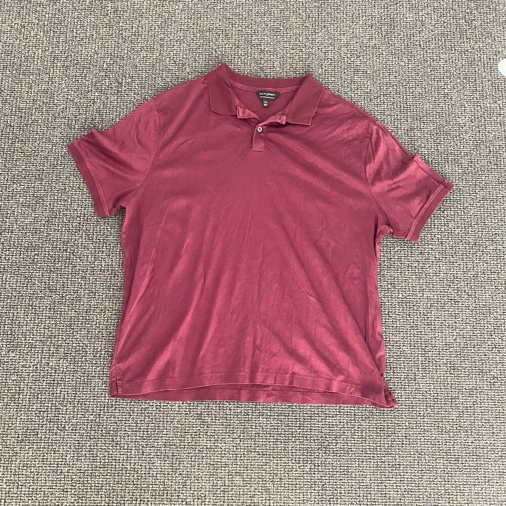 Mens Maroon Banana Republic Polo Tee Shirt / Great Condition, XXL (25" Across)